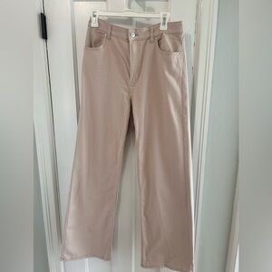 H&M Wide-Leg Jeans in Light Beige